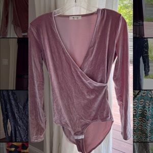 Madewell velvet bodysuit, worn twice